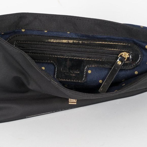 New Kate Spade black nylon/leather/chain purse - Picture 7 of 8